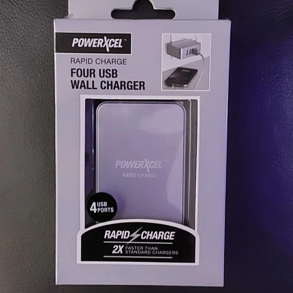 Rapid Charge 4 USB Wall Charger | Powerxcel
